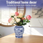 10 inch Blue and White Ginger Jar, Medium Chinoiserie Ginger Jar - Image 7