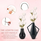 12 Pcs Artificial Mums with Long Stems 20 Inch White Faux Flowers for Vase - Image 6