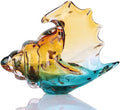 Hand-Blown Glass Conch Sculpture, Coastal Home Decor Conch Horn, Glass Art Seashell Ornament, Office, Living Room Tabletop Centerpiece, Bathroom Shelf top and Cabinet Decoration. by DOVDOVHomeDecoration