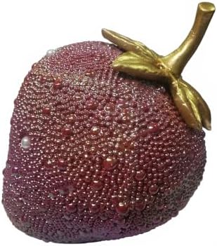 Colorful Fruit Figurine Resin Strawberry Statue Home Kitchen Decor by JOOMBE