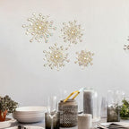 Blulu 4 Pcs Starburst Whimsy Wall Decor, Bling Metal Wall Art - Image 6