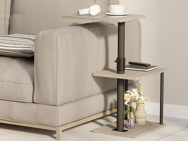 Faesun Swivel Side Table for Couch Arm, Adjustable C End Table for Recliner or - Image 3
