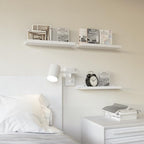 RICHER HOUSE 3-Set Floating Shelves with Lip, White Small Wall Shelf, 16In - Image 5