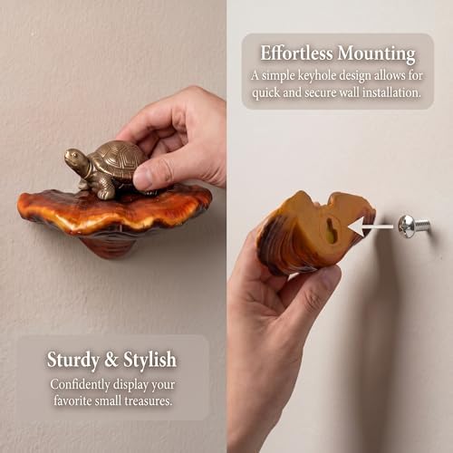 5pcs Cute Mushroom Shelves, Hanging Whimsical Cottage Core Home Wall Decor, Leopard Gecko Tank Accessories (Small) - Image 6