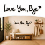 Love You Bye Wood Sign Home Decor Boho Decor Wall Decor Express Love and Warm for Your Family Lovers Wall Art Gift Hallway Entryway Door Valentine Decorations for Home (L) by Unknown