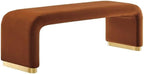 Modway EEI-6734-BRA-RUS Koda Performance Velvet Waterfall Long Bench, Brass Rust by Modway