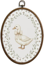 Cottagecore Goose Nursery Oval Wall Art, Floral Nursery Decor，Waterproof by Unknown