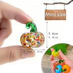 4 Pcs Blown Glass Pumpkin Figurines Fall Thanksgiving Centerpiece Decor - Image 4