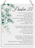 BELLOWDEER Bible Verse Psalm 23 Christian Gifts, Inspirational Wall Decor, Scripture Wall Art Wooden Hanging Sign for Modern Home Office Bathroom Bedroom Wall Art Decor 8x10 Inches by BELLOWDEER