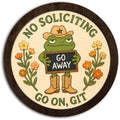 CFFJLHN Funny No Soliciting Sign Western Frog Wall Art Decor by Unknown