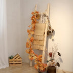 FUIN Blanket Ladder, 57in Rustic Solid Wood Decorative Ladder, Natural - Image 2
