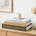 JARLINK Decorative Books, Set of 3 Fake Book Storage Boxes, Olive Green by JARLINK