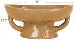 Creative Co-Op Stoneware Footed Pedestal Bowl with Handles, Reactive Glaze, Taupe - Image 2