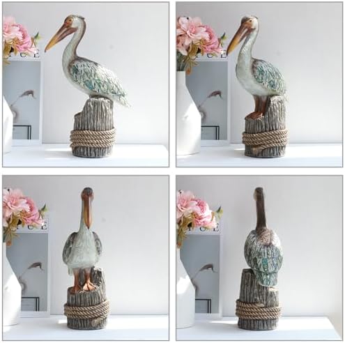 Lukitas Standing Pelican Statue and Sculpture Coastal Decor, Resin 14'' - Image 2