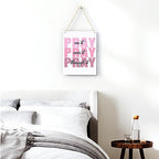 Pink Wall Decor Bible Verse Wall Art Christian Gifts for Women Room Decor for Women Girls Room Decoration Office Wall Decoration for Woman Bedroom Decor for Teen Girls Inspirational Decoration Pray Over It Wall Art - Image 3