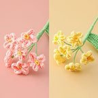 8 Pcs Hand-woven Forget-Me-Not Flower, Crochet myosotis Bouquet, Multicolor - Image 4