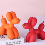 Creative Balloon Dog Sculpture Modern Home Decoration Trendy Animal Art Ornaments Collection Figurine Bedroom Living Room Office Desktop Resin Decors (Orange-Gold) - Image 2