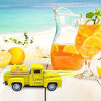 Lemon Decor Vintage Truck Decor Mini Lemons & Wooden Crate, Yellow - Image 7