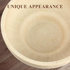 YMXYJM Decorative Resin Bowl, Large Fruit Bowl, Artificial Travertine Beige - Image 5