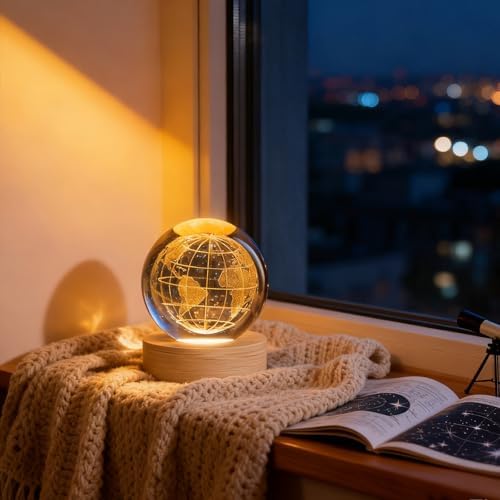 Earth 3D Crystal Ball 2.4 inch Universe Space Gifts for Boys, Girls - Image 3
