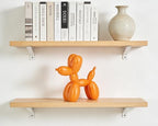 4 Inch Glossy Orange Balloon Dog Sculpture - Image 2