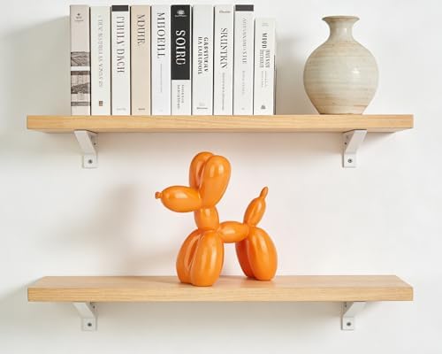 4 Inch Glossy Orange Balloon Dog Sculpture - Image 2