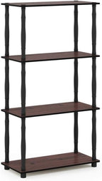 Furinno Turn-N-Tube 4-Tier Multipurpose Shelf Display Rack, Classic Tubes by Furinno-FitsYourSpaceFitsYourBudget