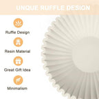 Modern Beige Fluted Decorative Bowl - 10" Wavy Purse Bowls for Entryway - Image 5