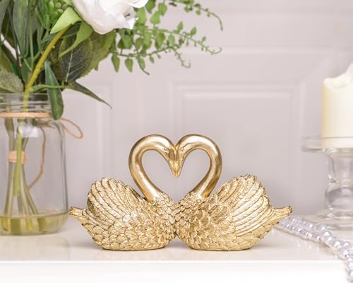 Small Swan Figurines Home Decor,Mini Gold Decor Animal Statues - Image 2