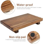 Acacia Wood Risers for Bathroom Tray Kitchen Counter Decor Sink Soap Dish - Image 4