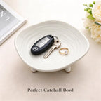 Decorative Bowl 8.3", Ceramic Key Bowl for Entryway Table - Image 4