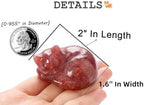 QINJIEJIE 2 in Strawberry Quartz Cat Decor Crystals Figurines Healing Stone - Image 3