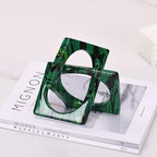 Modern Geometric Sculpture Emerald Green Knot Statue Decor, Home Bookcase Centerpiece Jax Decorative, Tabletop Sculpture and Figurines for Home Decor Accent, Cube Decorative - Image 3