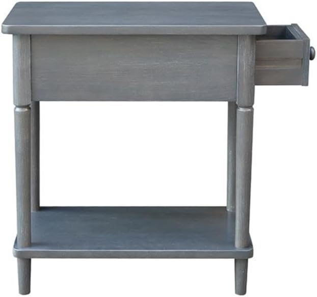 IC INTERNATIONAL CONCEPTS Solid Wood Narrow Side Table in Heather Gray Antique - Image 7