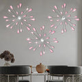 DXYAKY Set of 3 Pink Metal Starburst Wall Art Decor, Rhinestone Crystal Home Decor Accents, 11.8 Inch Decorative Wall Hanging Diamond, Jeweled Sparkle Wall Sculptures for Living Room Bedroom by DXYAKY