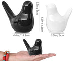 Small Black White Ceramic Bird Statue and Sculpture for Home Decor Accents,Modern Animal Ornaments for Living Room,Bedroom,Coffee Table Centerpiece,Bookshelf,Cabinets,Cute Knick Knacks for Shelves - Image 3