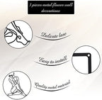 Photect 3 Pcs Metal Wall Art Minimalist Woman Line Decor, Modern, Black - Image 5