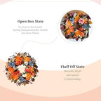 24-inch Fall Wreath Handcrafted Orange Blue Hydrangeas Pumpkins Wheat Front Door Wreath Corridor Courtyard Indoor Outdoor Decoration Thanksgiving Harvest Festival Party Celebration Decor - Image 4