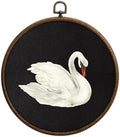 Vintage Swan Wall Art, Swan Decor, Printed Canvas Wall Hanging for Bedroom Kitchen Home Office, Round Wall Decoration, Bedroom Wall Decor, Living Room Wall Art, Circular Wall Hanging with Hooks,10 by Unknown