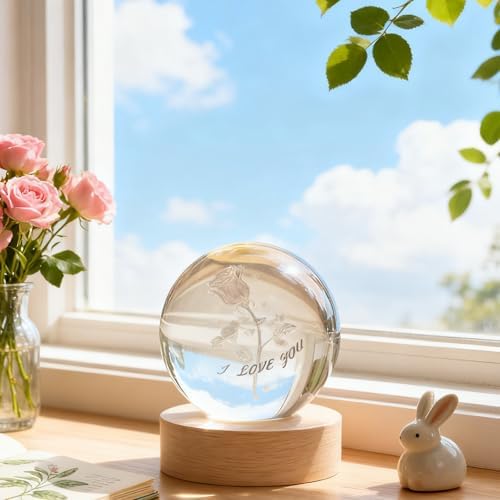 Rose Crystal Ball Valentines Day Gifts for Girlsfriend, Women, Wife, Lovers - Image 4