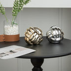 Small Gold Knot Decor, Chain Link Decor, Coffee Table Decor, Book Shelf Decor, Entry Table Decor, Aesthetic Minimalist Decorative Objects for Modern Home Living Room, Desk Decor for Office (Golden) - Image 6