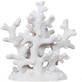 7.1" H White Coral Decor, Resin Statue, Nautical Decorations for Home, Bedroom, Bathroom, Living Room, Beach/Coastal/Ocean Themed Cabinet Shelf Tabletop Decor by Elegondrar