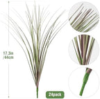 Ttranewsoo Artificial Purple Fountain Grass for Outdoor Planters, 24 Pcs 16.5 Inch Purple Green Faux Fall Grass, Artificial Plants and Greenery for Porch Pots, Patio and Seasonal Home Decor - Image 2