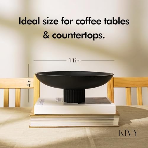 KIVY Concrete Fruit Bowl for Kitchen Counter - Large Decorative Bowl - Image 3
