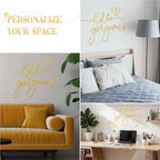 Hicarer Metal Hello Gorgeous Wall Art Minimalist Gold Wall Decor - Image 3
