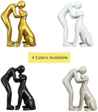 Dog Owner Sculpture 8x6 inch, White Resin Dogs Statue, Loss of Dog Sympathy, Home Office Desk Shelf Decor Accent, Cute Pet Gift for Puppy Moms (White) - Image 5