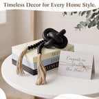 Capoda 5 Pcs Decorative Books with Wooden Knot Bead Garland,Blue,Modern - Image 6