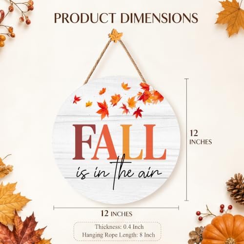 Fall Leaves Decorations for Home, Fall Welcome Wooden Sign - Image 2