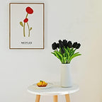 ONLY ART Artificial Black Tulips 20 Pcs – 13.5 Inch PU Faux Flowers with Bendable Stems for Home Décor, Wedding Centerpieces, DIY Floral Arrangements, New Year and Valentine's Day - Image 6