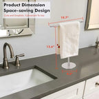 Hand Towel Holder Stand for Bathroom Vanity Countertop Stainless Steel T-Shape Free Standing Towel Rack Stand Towel Bar for Bathroom Kitchen (Brushed Nickel) - Image 6
